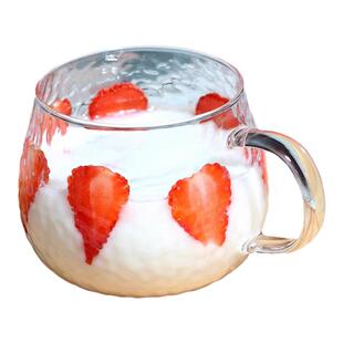 高硼硅耐热防爆玻璃水杯精致女杯子麦片早餐牛奶杯茶杯家用咖啡杯