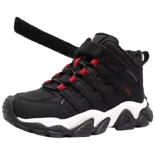 骆驼儿童登山鞋加绒2026新款防滑保暖中大童户外徒步鞋男童运动鞋