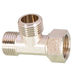 全铜4分活接三通家用热水器接头水管天燃气内外丝牙直接弯头配件