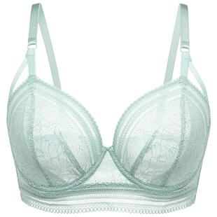 【HerSpace】遐超薄内衣女三角杯微聚拢胸罩性感绑带大胸显小文胸