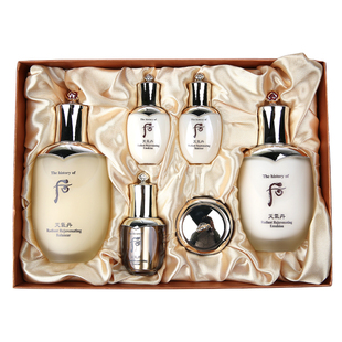 圣诞韩国whoo后天气丹天率丹水乳套装津率享拱辰享水妍雪镁白套盒