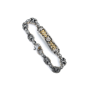 琢匠山文甲手链男高级感银饰手串原创国风甲胄饰品情侣潮流手饰