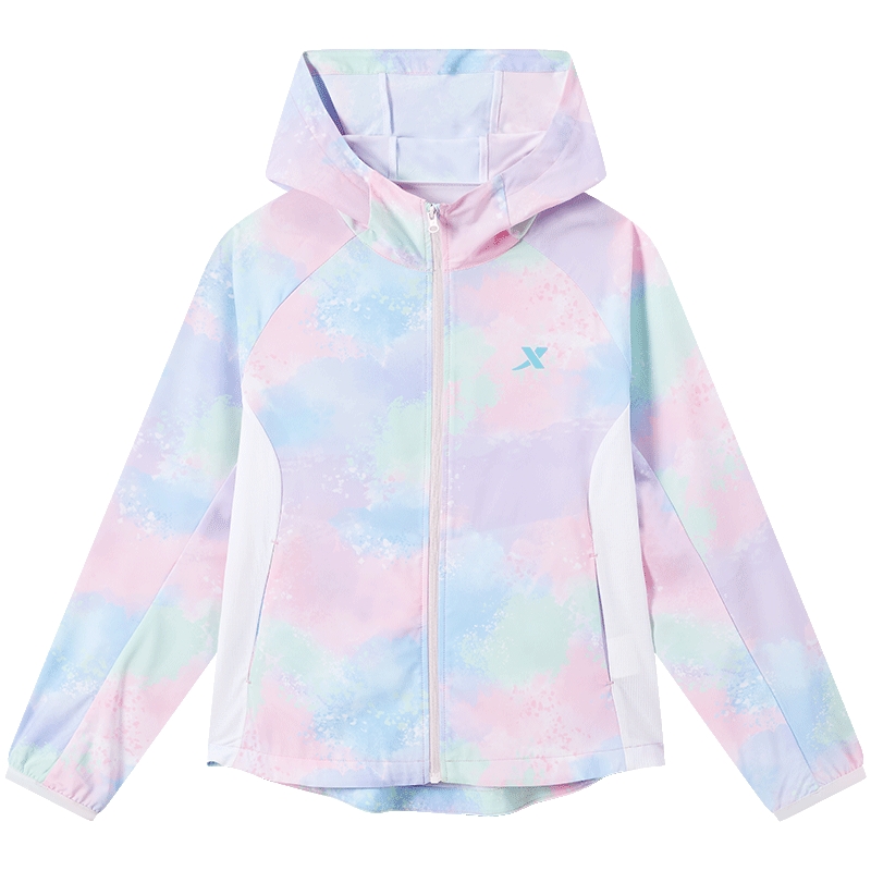 特步童装女童防晒衣外套2025夏季新款夏装儿童防晒服薄款皮肤衣女