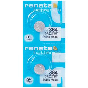 Renata364手表电池SR621SW适用于天梭DW罗西尼浪琴CK阿玛尼铁达时化石瑞士原装钮扣男女石英纽扣电子通用型号