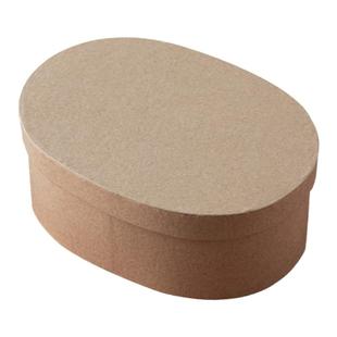 2025圣诞节椭圆形牛皮纸盒伴手礼饼干糖果牛轧糖烘培礼物包装盒子