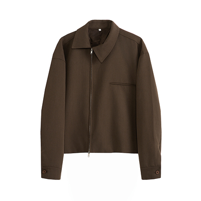 COLN不对称领型秋季短款夹克外套