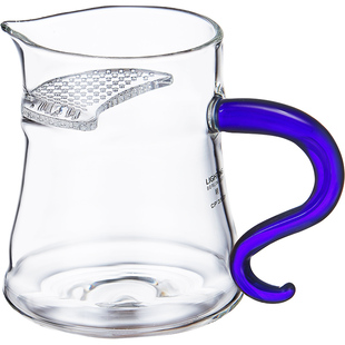 明尊CP'35玻璃公道杯茶水分离杯玻璃茶漏耐热分茶器茶道配件家用