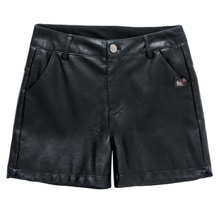 女装2025秋海宁真皮短裤羊皮裤女显瘦绵羊皮真皮短裤黑色皮短裤女