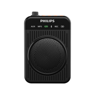 飞利浦扩音器教师上课专用领夹式小蜜蜂无线麦克风大音量导游话筒