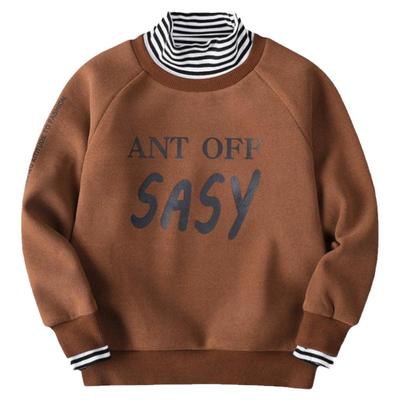 男童秋冬装卫衣加绒一体男孩