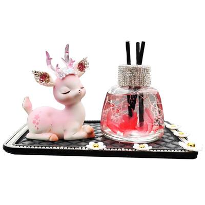 镶钻车载摆件网红创意一路平安鹿