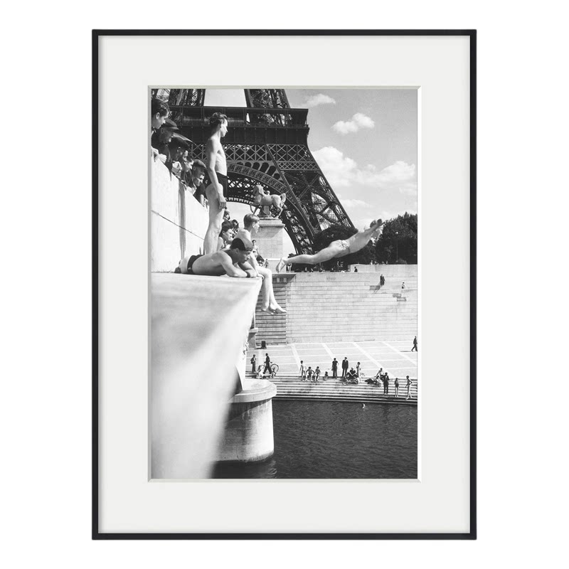 robert doisneau 罗伯特杜瓦诺黑白摄影装饰画西餐客厅书房挂画