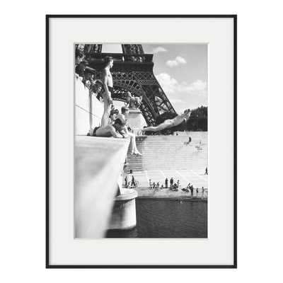 罗伯特杜瓦诺黑白摄影书房装饰画