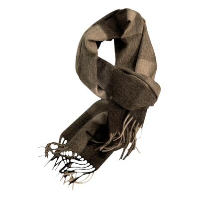 臻品英伦风驼色简约百搭格子围巾