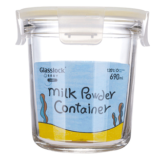 Glasslock进口钢化玻璃装汤密封盒大号微波炉加热带粥保鲜饭盒