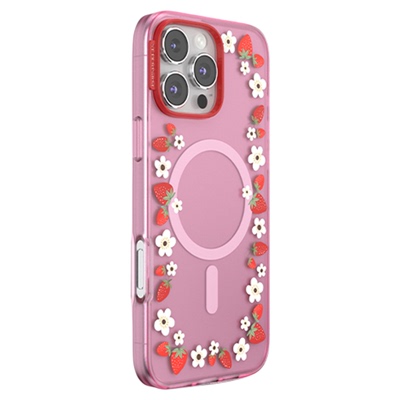 【水果野餐·手机壳】PopSockets泡泡骚磁吸防摔手机壳苹果iPhone16/15ProMax/Pro全包磨砂印花 草莓樱桃面包