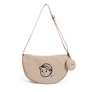 FINERWORLD潮牌饺子包男休闲斜挎包情侣单肩防水包女大容量通勤包