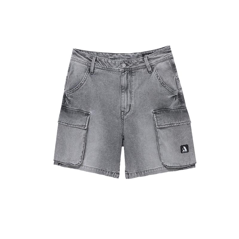 ABLE JEANS夏季新款男士超宽松机能多口袋工装五分牛仔短裤
