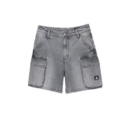 ABLE JEANS夏季新款男士超宽松机能多口袋工装五分牛仔短裤