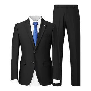 HLA/海澜之家含羊毛西服套装26秋季新商务通勤平驳领两件套套西男