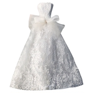 朵拉抹胸婚纱新娘2026新款法式主纱质感重工复古蕾丝小拖尾出门纱