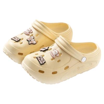 大嘴猴正品情侣洞洞鞋厚底踩屎感