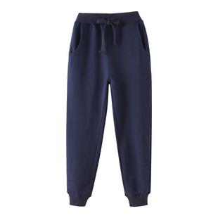 中小学生校服长裤直筒黑深蓝色男女儿童运动休闲裤子春秋夏款束脚