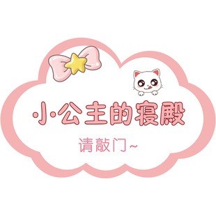 小公主房间装饰画女童儿童房门挂牌女孩卧室装饰品书房氛围布置