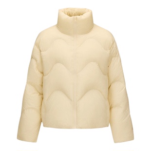 斯凯奇女士羽绒服新款秋冬宽松梭织鸭绒短款保暖轻薄羽绒外套