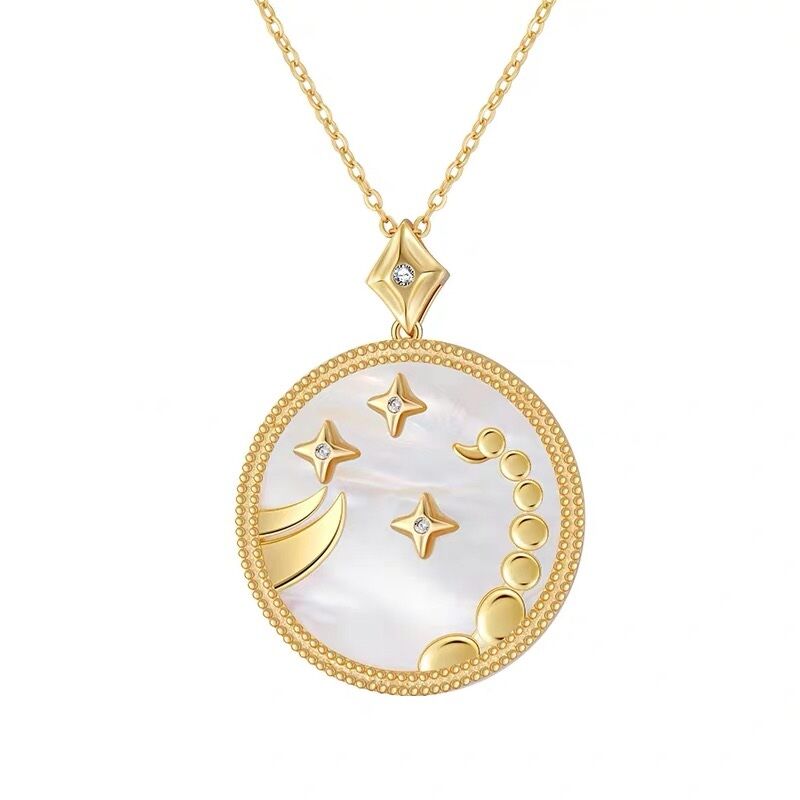欧美网红18k金吊坠女ins颈链饰品