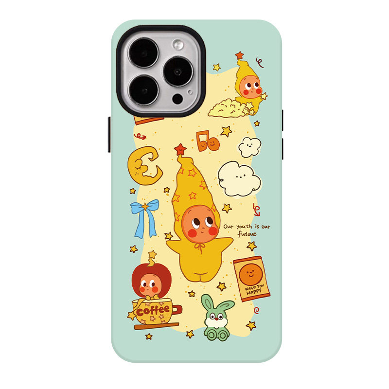 云朵星星仔适用苹果17promax手机壳iphone16pro菲林磁吸支架个性华为P80小米15小众vivo防摔保护壳oppo卡通风