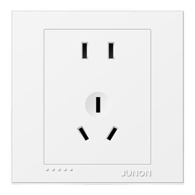 俊朗五孔家用开关插座面板