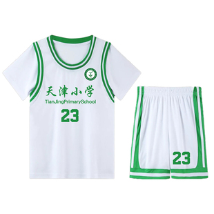 篮球服套装儿童定制男女印号学生短袖速干假两件训练服夏季篮球衣