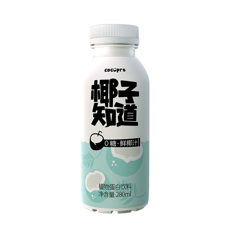 椰子知道0糖鲜椰汁植物蛋白饮料秋冬饮料生椰拿铁280ml/瓶