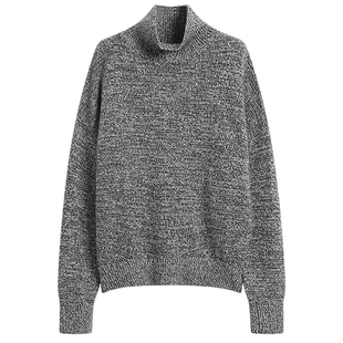 【商城同款】灰色羊毛打底针织衫长袖上衣小个子女2025年秋冬新款