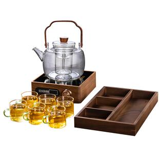 容山堂围炉煮茶壶2025新款玻璃烧水壶泡茶壶家用电陶炉围聚煮茶炉