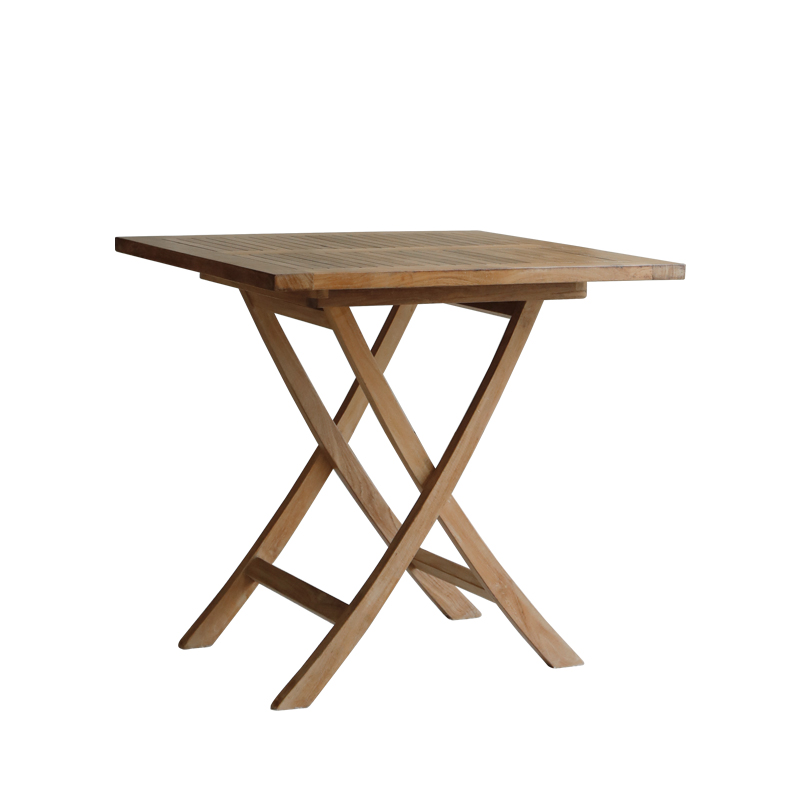 叕木|户外庭院折叠方圆桌印尼实木进口柚木民宿酒店阳台休闲茶桌