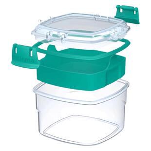 sistema 分格餐盒小容量便当收纳盒密封透明塑料便携小学生点心盒