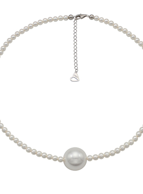 Luer进口正圆强光小珍珠纯银项链