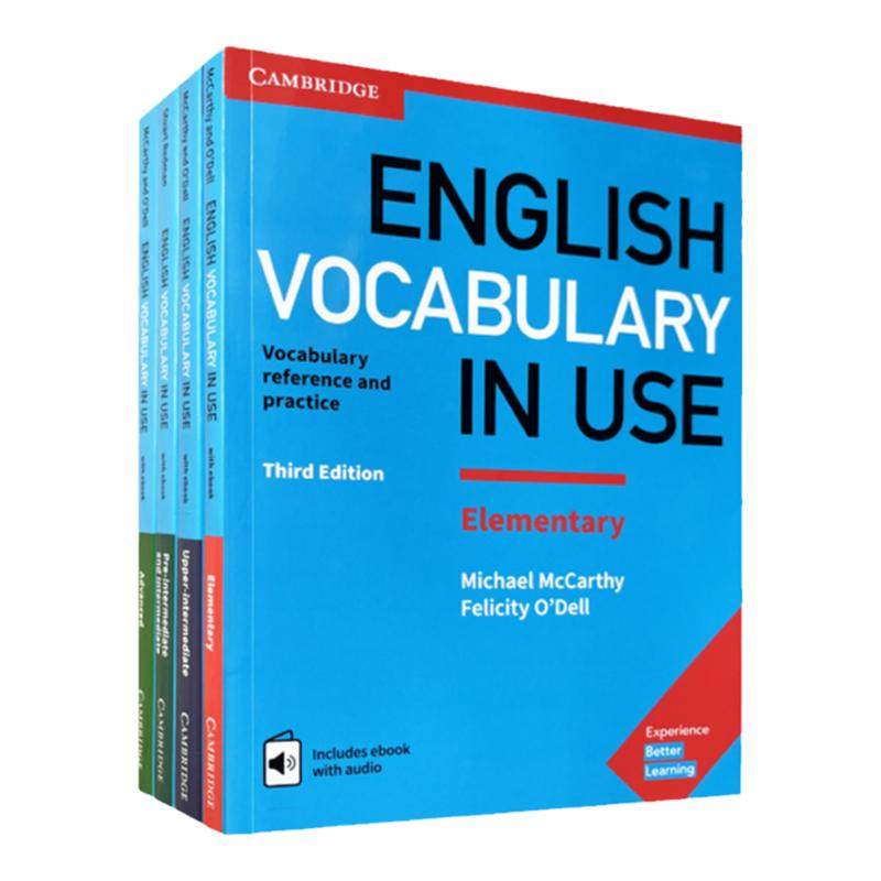 English Vocabulary in Use 初/中/高级4册 原版进口剑桥英语词汇书 英式词汇学习工具书
