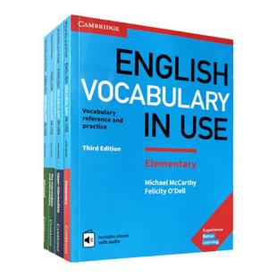 English Vocabulary in Use 初/中/高级4册 原版进口剑桥英语词汇书 英式词汇学习工具书