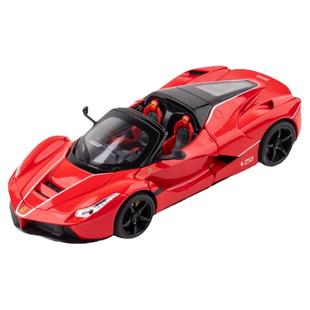 1:22法拉利敞篷拉法跑车模型仿真合金汽车摆件男孩生日礼物玩具车