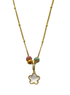 红色滴油双面五角星复古锁骨链