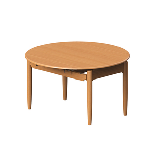 出乎生活方舟伸缩餐桌可折叠圆桌樱桃木现代简约小户型餐厅实木桌