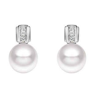 PEARLSTIGE至如密语系列密语环扣珍珠耳钉气质简约高级感百搭耳饰