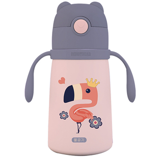 杯具熊宝宝学饮杯婴幼儿手柄保温杯儿童吸管杯外出水杯幼儿园水壶