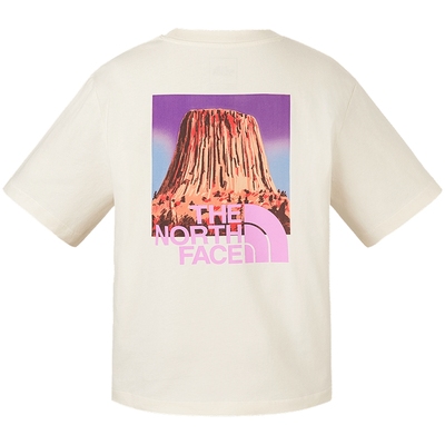 北面女印花魔鬼塔短袖T恤