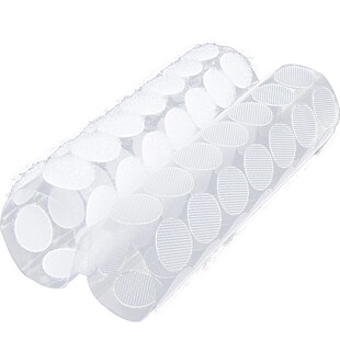 安静书魔术贴免裁剪带背胶圆点双面胶幼儿园diy手工制作自粘带毛刺粘贴条防走光子母扣雌雄强力粘贴扣撕拉贴