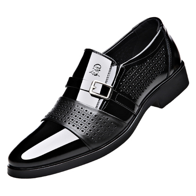 老人头镂空橡胶英伦漆皮