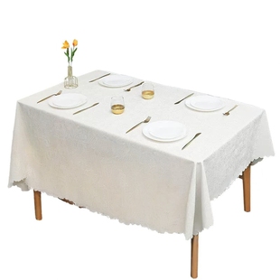 酒店桌布轻奢北欧风防水防油防烫免洗长方形茶几饭店台布家用桌布